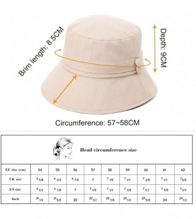 Bucket Hats Womens Bucket Sun Hat UPF 50 Chin Strap Adjustable Breathable - Khaki89024 - CE18NA5OCDY