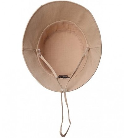 Bucket Hats Womens Bucket Sun Hat UPF 50 Chin Strap Adjustable Breathable - Khaki89024 - CE18NA5OCDY
