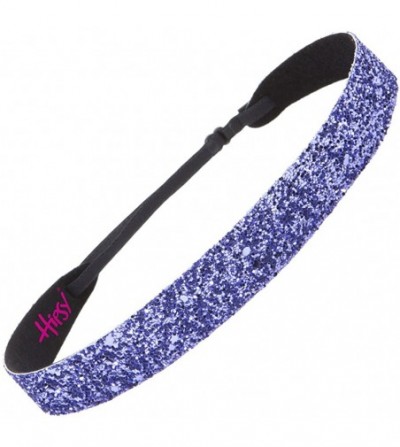Headbands Women's Adjustable NO Slip Wide Bling Glitter Headband - Purple - CU11VDDIF9D