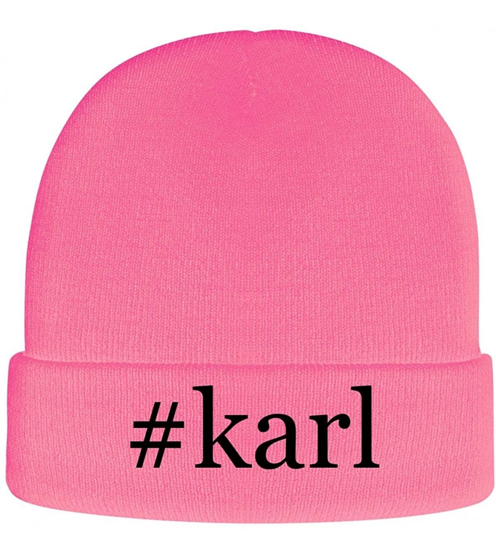 Skullies & Beanies Karl - Hashtag Soft Adult Beanie Cap - Pink - C018AXEXYCC